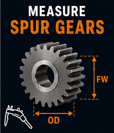 Measure Spur Gears - Pullies & Gears